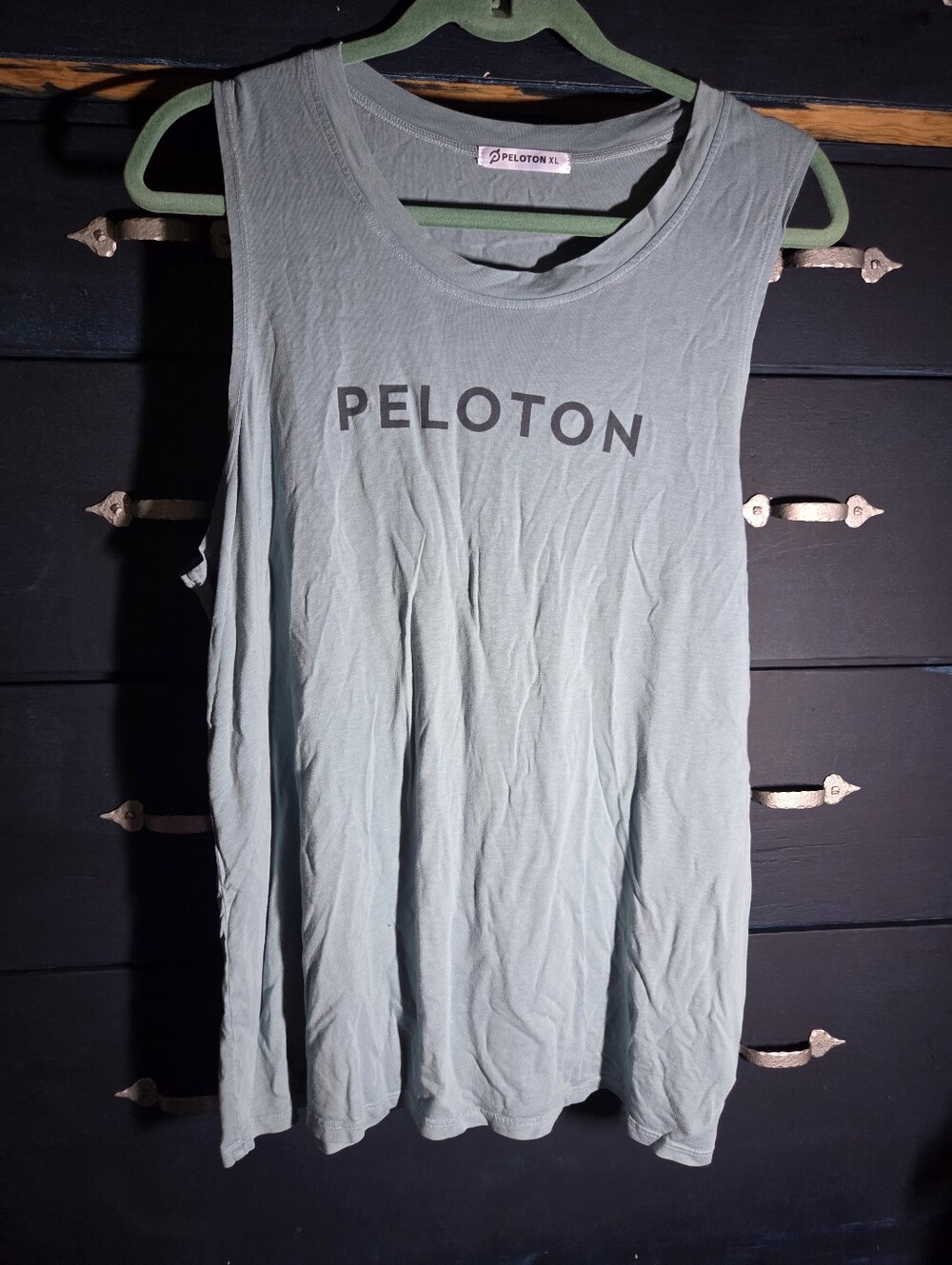 Green Peloton Tank with colorful design XL